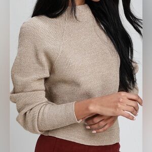 Free People Too Good Heathered Beige Knit Pullover Sweater – Size S